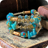 Ashlyn’s Turquoise Gold Coil Bracelet