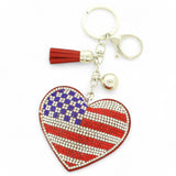 Adorable Puffy Rhinestone Keychain-Purse Charm-Backpack Charm