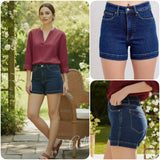 JUDY BLUE High Waist Tummy Control Dark Denim Shorts