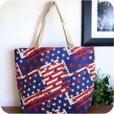 Ashlyn’s Beach Day to Any Day XL American Flag Tote Bag-Purse