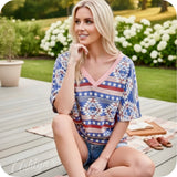 Ashlyn’s American Pride Aztec Star Mix Dolman Top