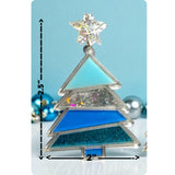 Color Me Festive-Large Blue Christmas Tree Earrings