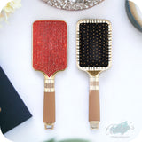 Rhinestone Heather Air Cushion Silicone Handle Brush