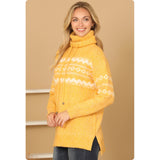 Cozy Me-Yellow Drawstring Turtleneck Sweater Top