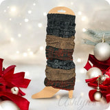 Toasty Warm Thick Knit Multi Colored Leg Warmers-Boot Toppers