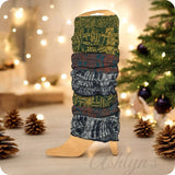 Toasty Warm Thick Knit Multi Colored Leg Warmers-Boot Toppers