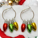 Holiday Time-Christmas Lights Dangle Earrings