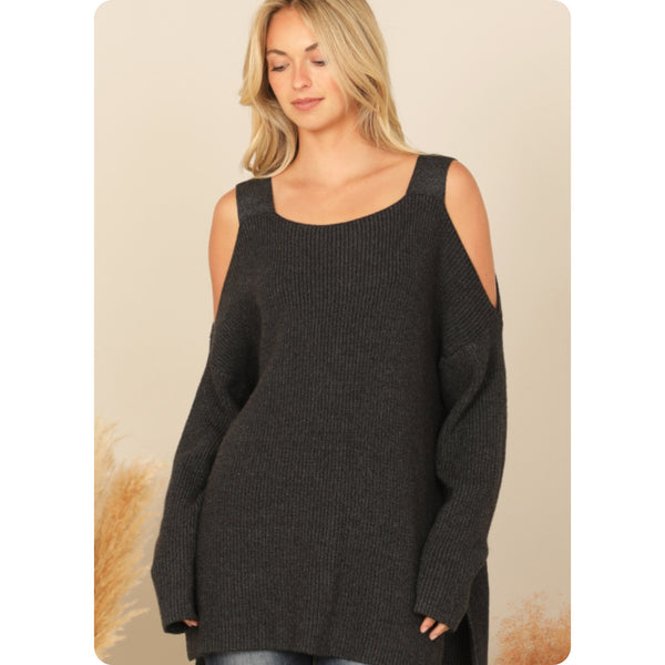 Oversized Cold Shoulder Sweater