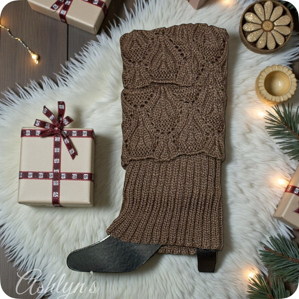 Cozy Knit Lace Boot Toppers-Boot Cuffs-Leg Warmers