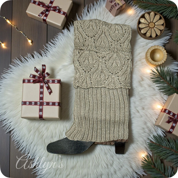 Cozy Knit Lace Boot Toppers-Boot Cuffs-Leg Warmers