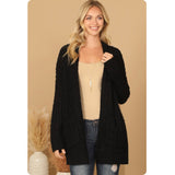 Open Front Cuddly Soft Sweater Cardigan with Pockets-Jacket-Outerwear