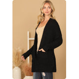 Open Front Cuddly Soft Sweater Cardigan with Pockets-Jacket-Outerwear