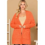 Open Front Super Soft Sweater Cardigan with Pockets-Jacket-Outerwear