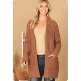 Open Front Super Soft Sweater Cardigan with Pockets-Jacket-Outerwear