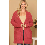 Open Front Super Soft Sweater Cardigan with Pockets-Jacket-Outerwear