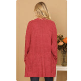 Open Front Super Soft Sweater Cardigan with Pockets-Jacket-Outerwear