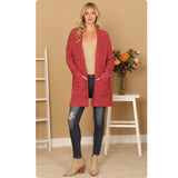 Open Front Super Soft Sweater Cardigan with Pockets-Jacket-Outerwear