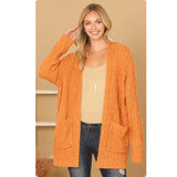 Open Front Cuddly Soft Sweater Cardigan with Pockets-Jacket-Outerwear