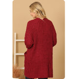 Open Front Cuddly Soft Sweater Cardigan with Pockets-Jacket-Outerwear