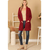 Open Front Cuddly Soft Sweater Cardigan with Pockets-Jacket-Outerwear