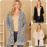 Open Front Cuddly Soft Sweater Cardigan with Pockets-Jacket-Outerwear