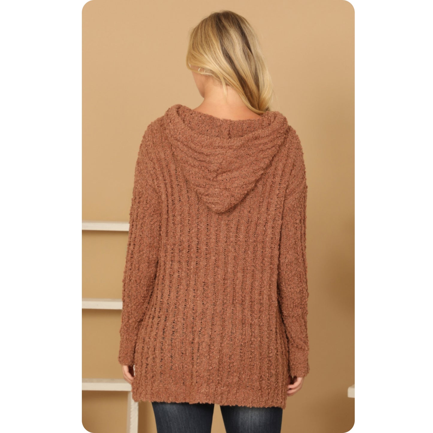 Ashlyn’s Cuddly Soft Popcorn Hooded Sweater-3 Colors