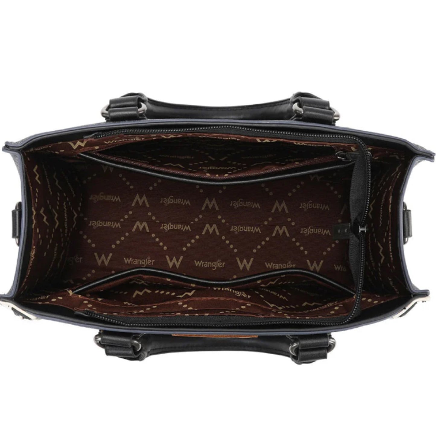 WRANGLER Western Chevron Contrast Stitching Top Handle Bag-Purse