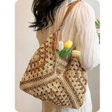 Ashlyn’s Woven Straw Bucket Bag-Hobo Bag-Purse