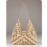 Ashlyn’s Woven Straw Bucket Bag-Hobo Bag-Purse