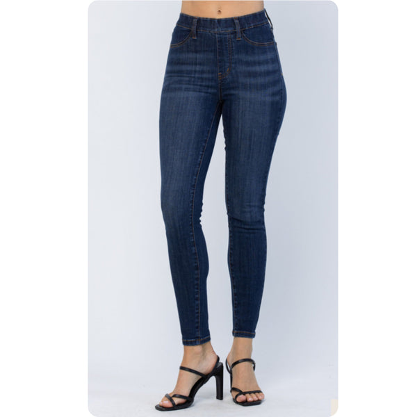 Judy Blue-Plus Size “Call Me Sexy” High Waist Pull On Skinny Jeans