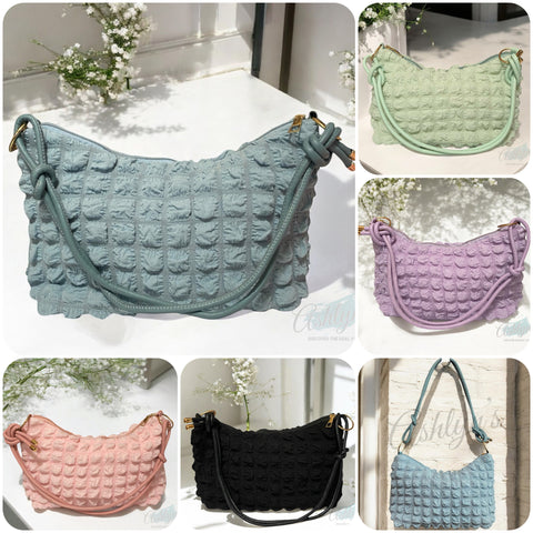 Adorable Cloud Puffy Pleated Crossbody Shoulder Bag