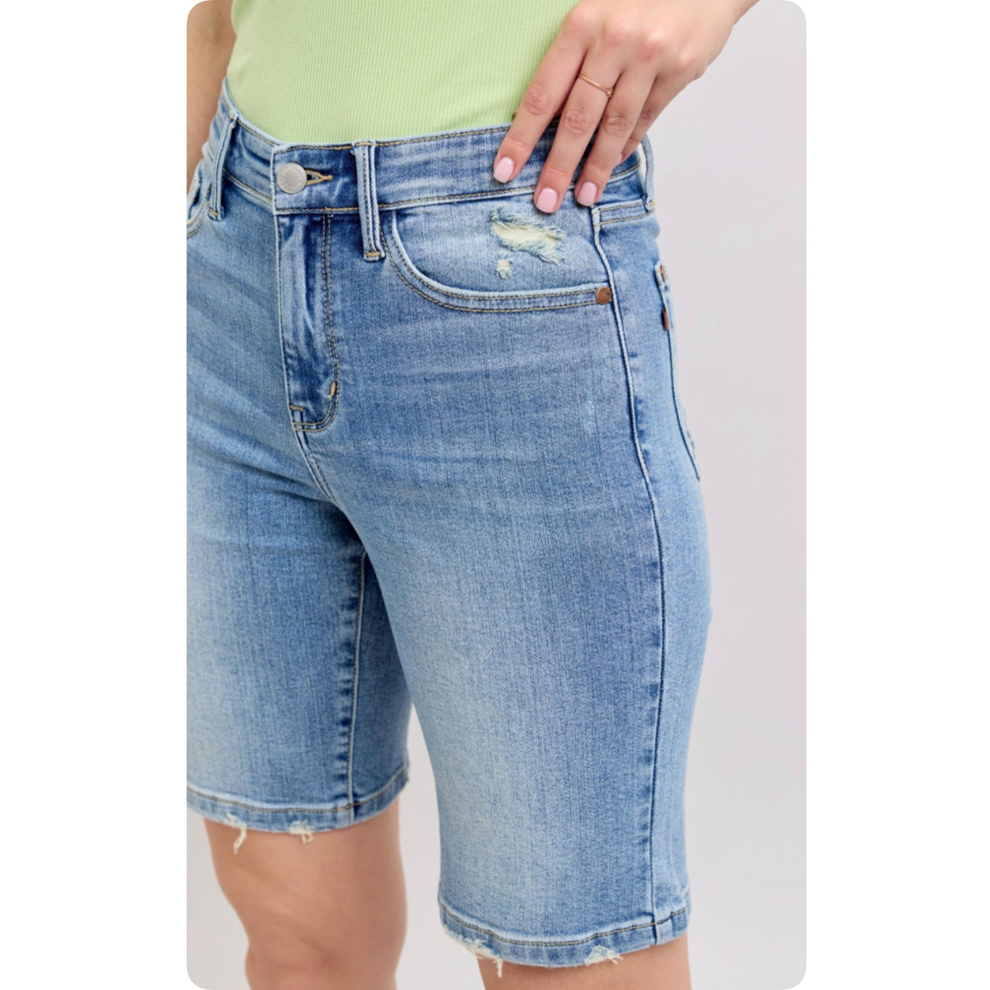 Judy Blue Vintage Wash Bermuda Shorts