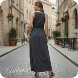 Casually Classy Black Sleeveless Tank Maxi Dress