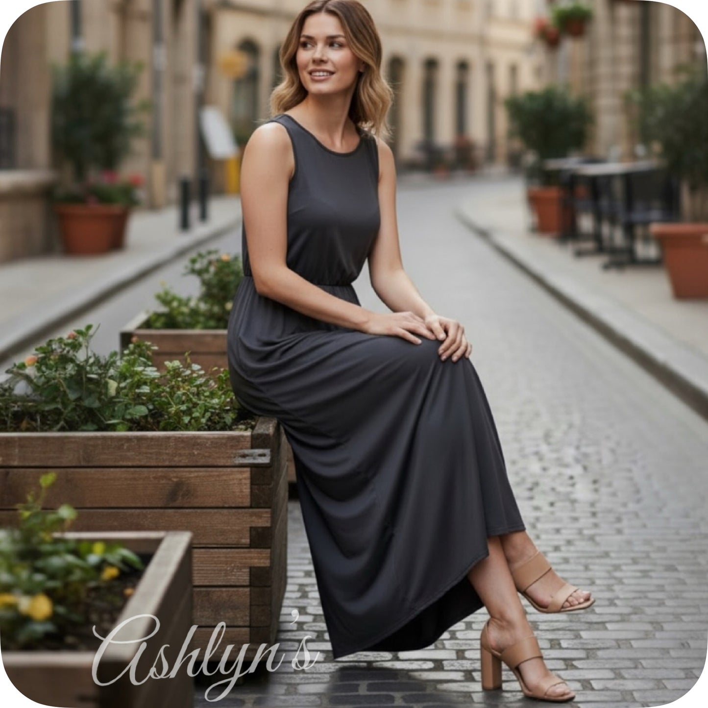 Casually Classy Black Sleeveless Tank Maxi Dress