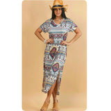 Ashlyn’s Aztec Maxi Dress with Pockets