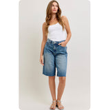 JUDY BLUE High Waist Rigid Magic Jorts-Bermuda Shorts