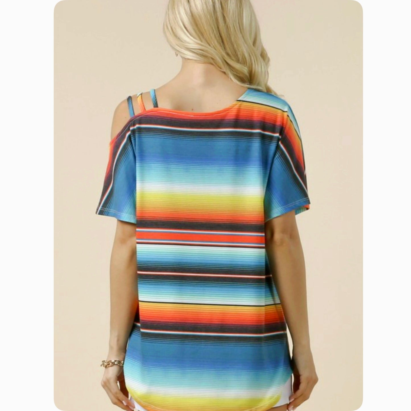 Ashlyn’s Serape Off Shoulder Multi Strap Top