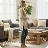 Ashlyn’s Oversized Taupe Cold Shoulder Silky Soft Sweater