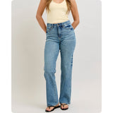 JUDY BLUE Casual Days HW Tummy Control Straight Leg Jeans