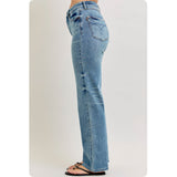 JUDY BLUE Casual Days HW Tummy Control Straight Leg Jeans