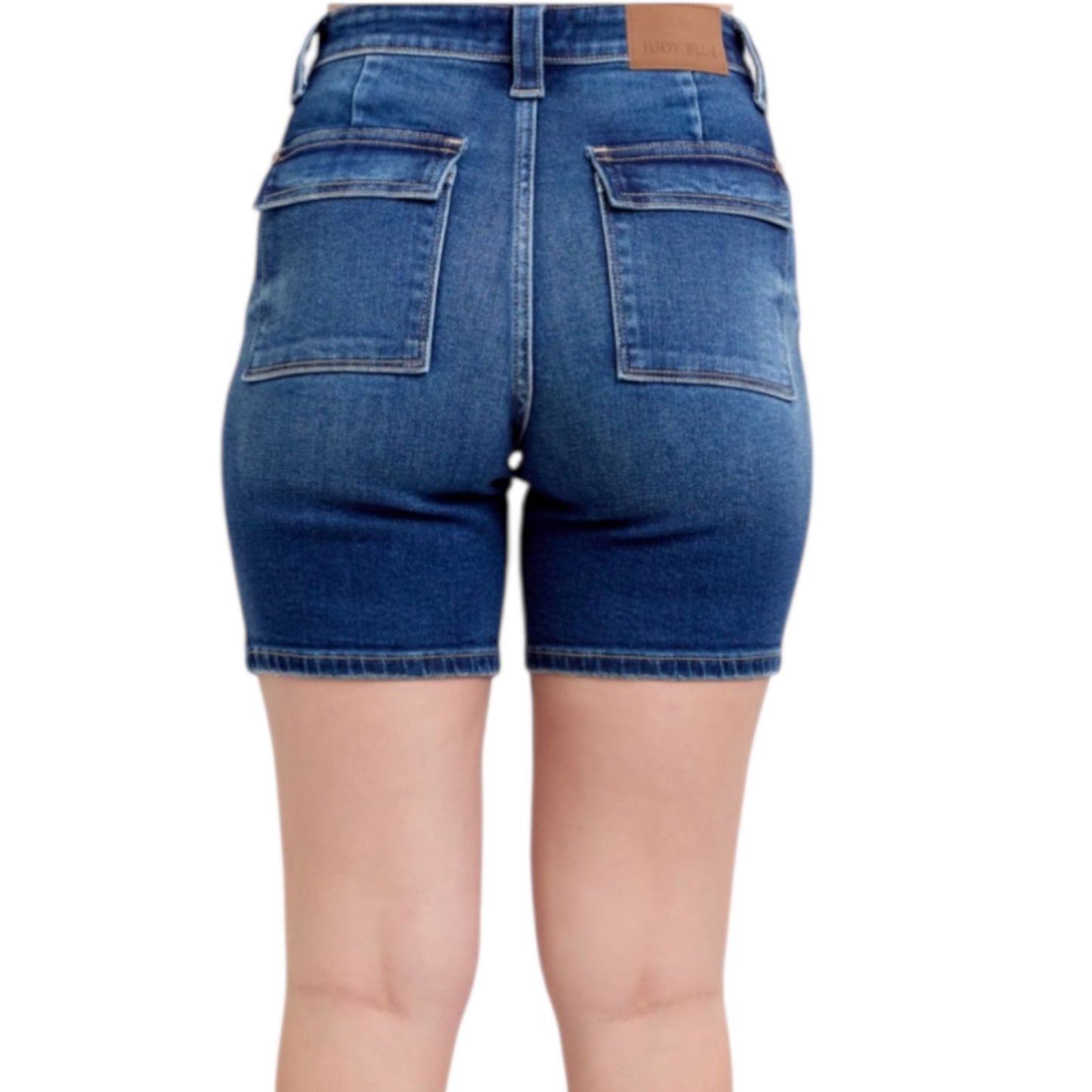 JUDY BLUE Dark Denim Bermuda Shorts-Summer Comfort