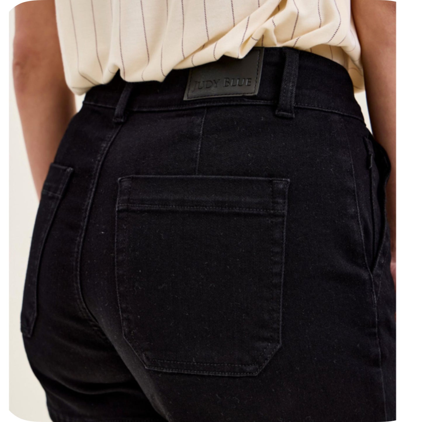 JUDY BLUE Casual Days Black Double Button Shorts
