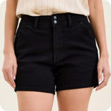 JUDY BLUE Casual Days Black Double Button Shorts