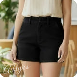 JUDY BLUE Casual Days Black Double Button Shorts