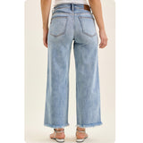 JUDY BLUE Hollywood Star Ankle Wide Leg Jeans