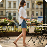 JUDY BLUE HW Mid Length Utility Shorts