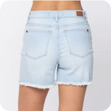 JUDY BLUE Bleach Light Cutoff Shorts