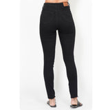 JUDY BLUE High Waist TUMMY CONTROL Black Skinny Jeans-Stretchy Comfort