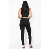 JUDY BLUE High Waist TUMMY CONTROL Black Skinny Jeans-Stretchy Comfort