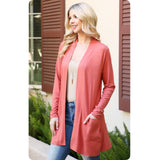 Ashlyn’s Casually Classy Long Sleeve Terracotta Cardigan-Outerwear